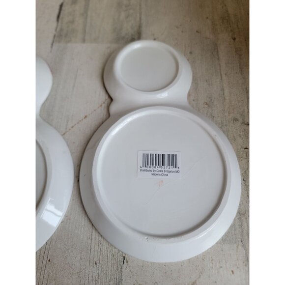 Jolly round Santa plate unique shape set kitchen home decor xmas - Picture 6 of 7